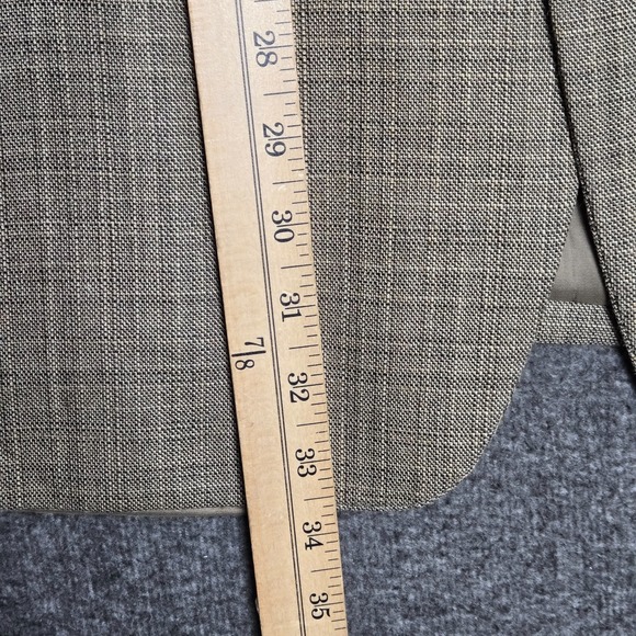 Ralph Lauren Blue Label Wool Silk Beige Check Plaid Pattern Blazer Coat Sz 52 R - Picture 9 of 12